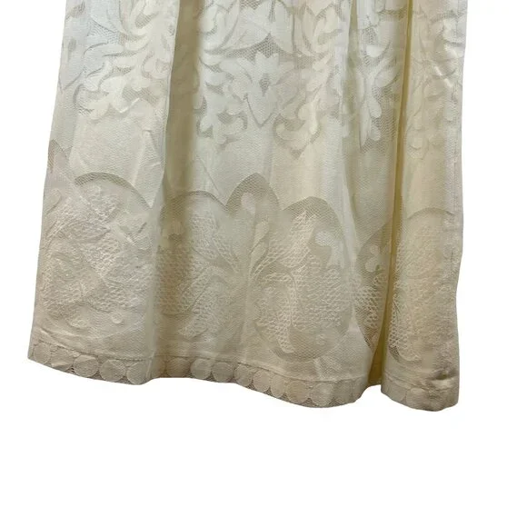 J. Crew Midi White Ornate Lace Skirt Size 12 - Picture 3 of 9